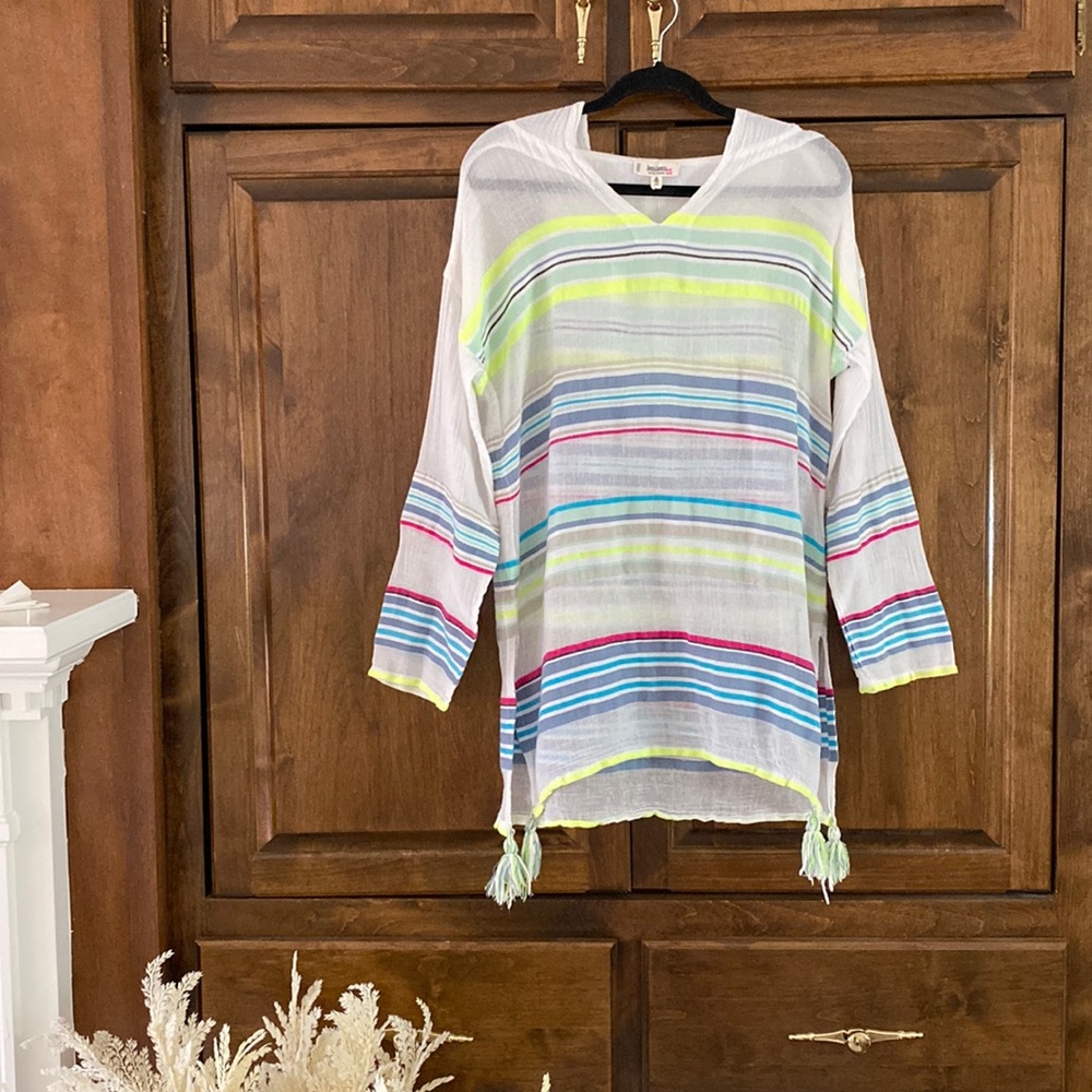 Lemlem hooded poncho coverup small